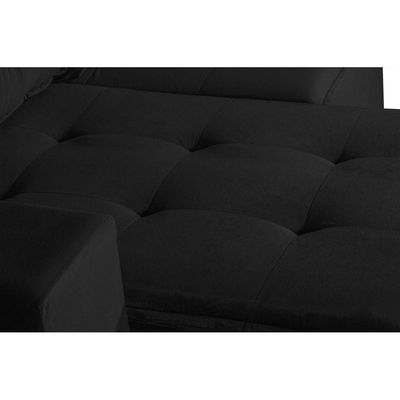 Sofá 3 Lugares 1.90 Mt Com Molas Retrátil E Reclinável Preto