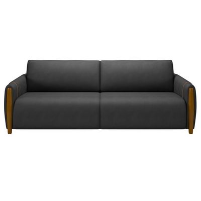 Conjunto Sofá 3 Lugares 223cm E Poltrona 98cm Amaranto M22 Pu Preto - Mpozenato
