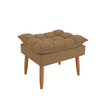 Kit 2 Poltronas + Namoradeira + Puff Opala Decorativa Balaqui Capuccino