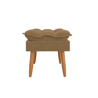 Kit 2 Poltronas + Namoradeira + Puff Opala Decorativa Balaqui Capuccino