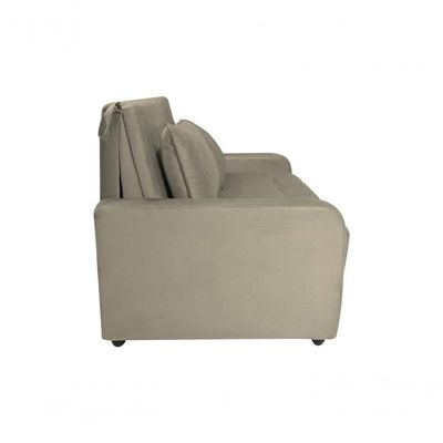 Sofá Cama Para Sala De Estar Amora New Veludo Matrix - Capp Cappuccino