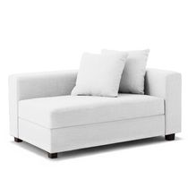 Recamier Divã Aspen 1,60m Corino Branco - Inova Decorações