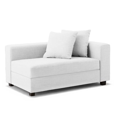 Recamier Divã Aspen 1,60m Corino Branco - Inova Decorações