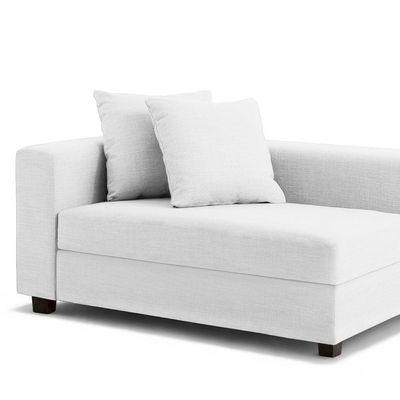 Recamier Divã Aspen 1,60m Corino Branco - Inova Decorações