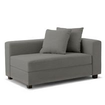Recamier Divã Aspen 1,60m Linho Grafite - Inova Decorações
