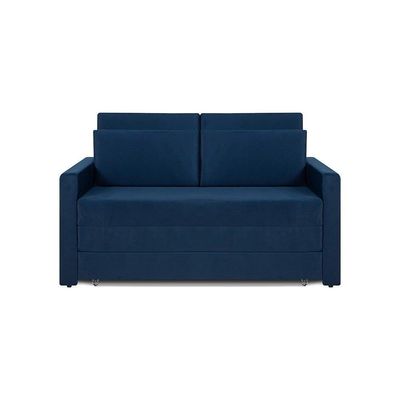 Sofá Cama Castor Casal Salerno Max Suede Azul 2 Lugares