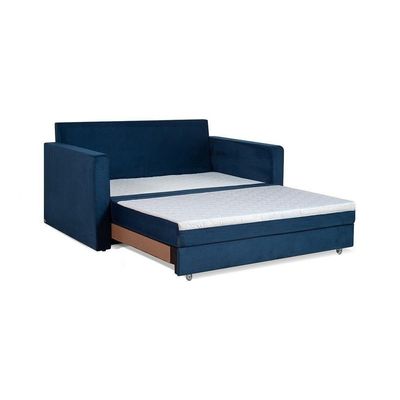 Sofá Cama Castor Casal Salerno Max Suede Azul 2 Lugares