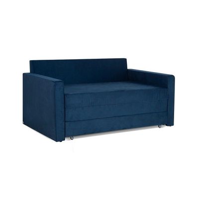 Sofá Cama Castor Casal Salerno Max Suede Azul 2 Lugares