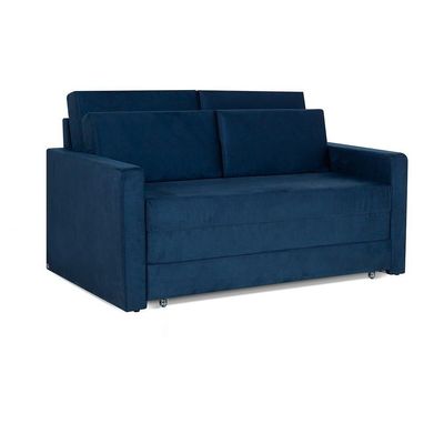 Sofá Cama Castor Casal Salerno Max Suede Azul 2 Lugares