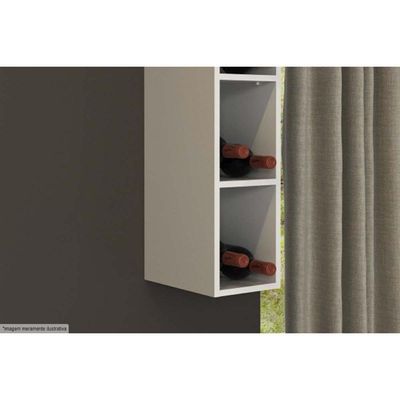 Armário Aéreo Cozinha Tecno Mobili Garrafeiro Cz-3318 20cm Branco