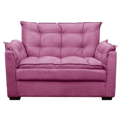 Sofá Confortável 1,40 Pequeno Compacto Small Rosa