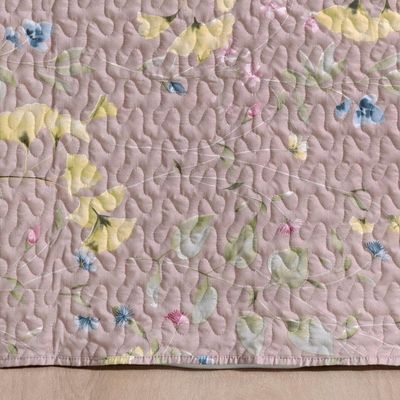 Colcha + Jogo De Cama Bouti Estampado Queen 06 Peças 100% Poliéster - Lavanda
