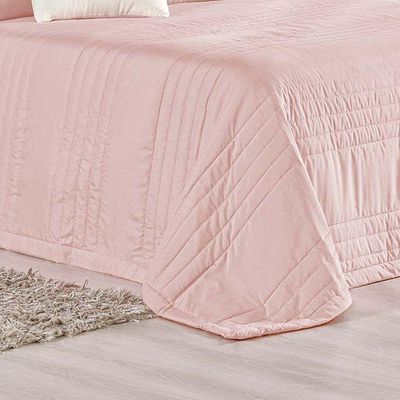 Cobre Leito Eden King 3 Peças Hipercal 180 Fios 100% Poliéster - Rosé