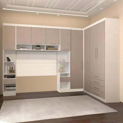 Guarda Roupa Queen Modulado Cp09 Taiga Branco/cinnamon L01 - Mpozenato