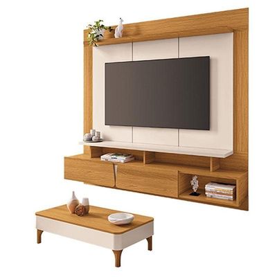 Home Suspenso Zenith Cinamomo Off White Com Mesa De Centro Liz Off White Cinamomo - Hb Móveis