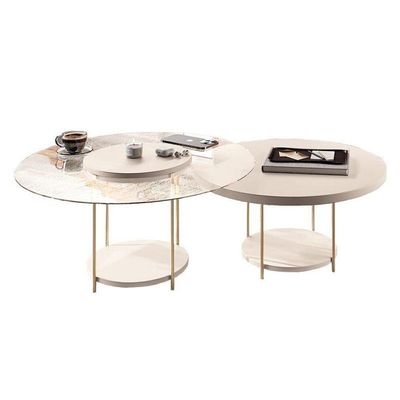 Painel Suspenso Armony Off White Cinamomo Com Kit Mesa De Centro Sky Off White - Hb Móveis