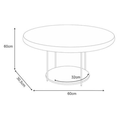 Painel Suspenso Armony Cinamomo Com Kit Mesa De Centro Sky Cinamomo - Hb Móveis