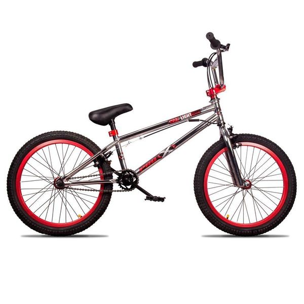 Bicicleta Aro 20 Bmx U-brake Rotor K7 Cog 9 Freedom P03 Cromado E Vermelho - D'rossi