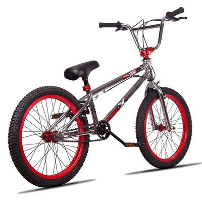 Bicicleta Aro 20 Bmx U-brake Rotor K7 Cog 9 Freedom P03 Cromado E Vermelho - D'rossi