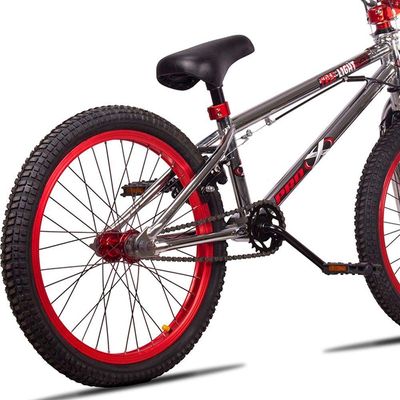 Bicicleta Aro 20 Bmx U-brake Rotor K7 Cog 9 Freedom P03 Cromado E Vermelho - D'rossi