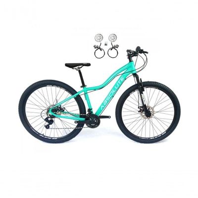 Bicicleta Aro 29 Absolute Hera Feminina Alumínio 21v Freio Hidráulico Garfo Suspensão Verde 15