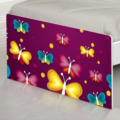 Cama Solteiro Adesivada Borboletas Com Colchão