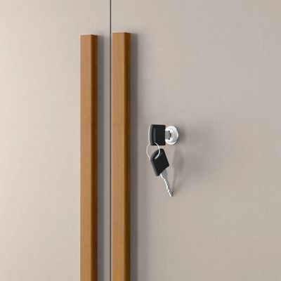 Armário Multiuso Com Chave 211cm Nt4050 Freijó/off White Notável Móveis