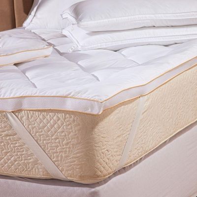 Protetor De Colchão Queen Pillow Top Plume Branco - Toque De Plumas Super Volumoso Alta Espessura