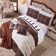 Kit Edredom Solteiro Country Com Almofadas Estampadas 05 Peças - Dupla Face Percal 300 Fios Cor Marrom