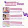 Kit Edredom Queen Menina Teen Rosa Com Almofadas Estampadas 07 Peças - Dupla Face Percal 300 Fios Cor Laço
