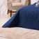 Kit Cobre Leito Colcha King Country Com Almofadas Estampadas 07 Peças - Dupla Face Percal 300 Fios Matelado Cor Azul