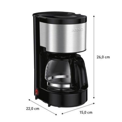 Cafeteira Elétrica Arno Perfectta Inox 600ml Jarra De Vidro 127v