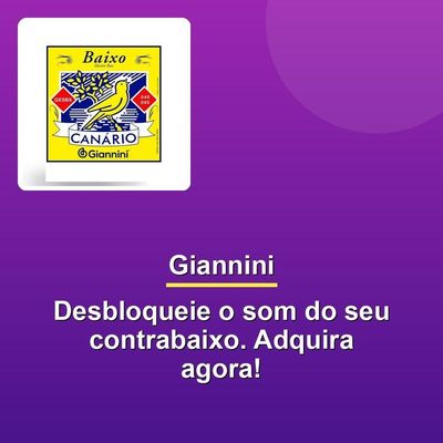 Encordoamento Contrabaixo 4 Cordas .040 Giannini