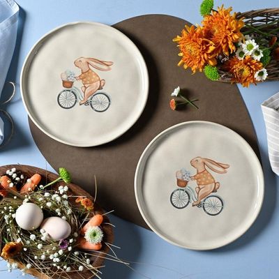 Conjunto De Pratos De Sobremesa 06 Peças Páscoa Bio Sweet Road Porto Brasil