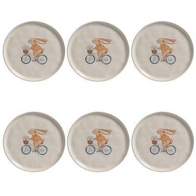 Conjunto De Pratos De Sobremesa 06 Peças Páscoa Bio Sweet Road Porto Brasil