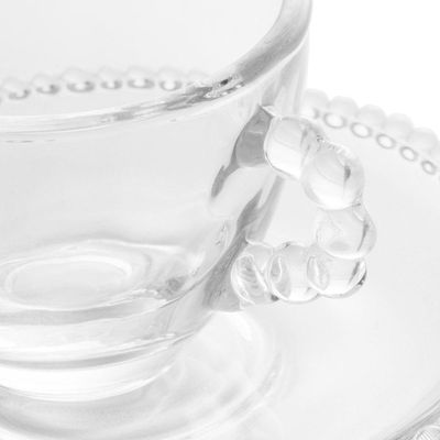 Conjunto 04 Xícaras De Cafezinho De Cristal 80ml Pearl Wolff