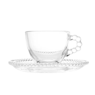 Conjunto 04 Xícaras De Cafezinho De Cristal 80ml Pearl Wolff