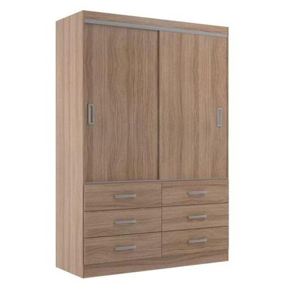 Guarda Roupa Casal Veneza Premium 2 Portas De Correr 6 Gavetas - Demolição Demolição