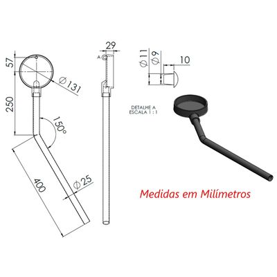 Queimador Palmatoria Longo Esquerdo de Fogão Industrial 13cm