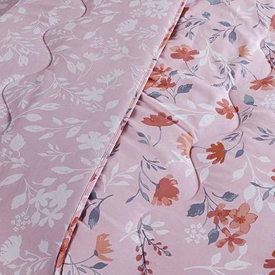 Edredom Benim Queen 01 Peça Micropercal 400 Fios Dupla Face Estampado - Flora Rosa - 100% Poliéster