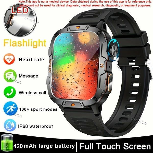 Relógio Inteligente Synwoo Sport Tela IPS+TFT de 4,98 cm Prova d´Água Preto
