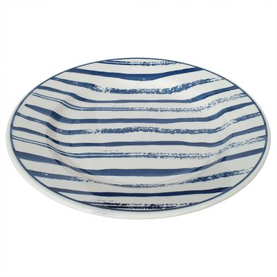 Prato Raso de Cerâmica Donna Margaridas 24cm 12 Unidades - Biona 149830