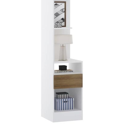 Guarda Roupa Solteiro Modulado Cp08 Taiga Branco L01 - Mpozenato
