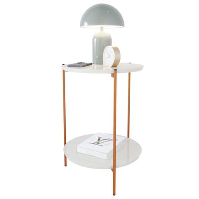 Mesa De Apoio Lateral Morada Off White-bronze