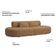 Sofá Orgânico Horizonte 4 Lugares 230cm Bouclé Terracota - Nexta Casa