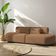Sofá Orgânico Horizonte 4 Lugares 230cm Bouclé Terracota - Nexta Casa
