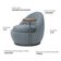 Poltrona Kaira Mesa Lateral Esquerda Base Fixa Titânio Bouclé Azul Claro - Nexta Casa
