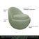 Poltrona Decorativa Orgânica Kaira Base Fixa Bouclé Verde Claro - Nexta Casa