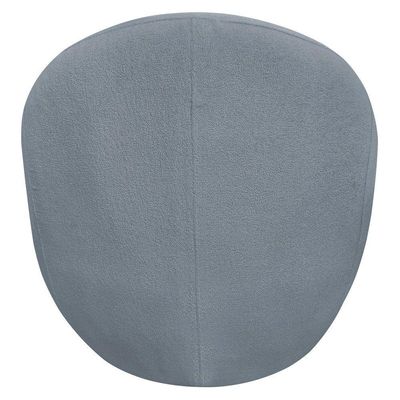 Poltrona Decorativa Orgânica Kaira Base Fixa Bouclé Azul Claro - Nexta Casa