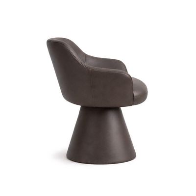 Cadeira De Mesa De Jantar Jade Base Cone Corano Café - Nexta Casa
